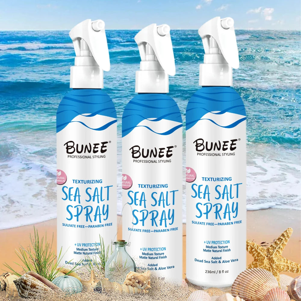 236ml Hair Detangler Spray Sea Salt Hair Spray Hair Beard Care With Medium Holding High Shining Sea Salt Spray for Men Women