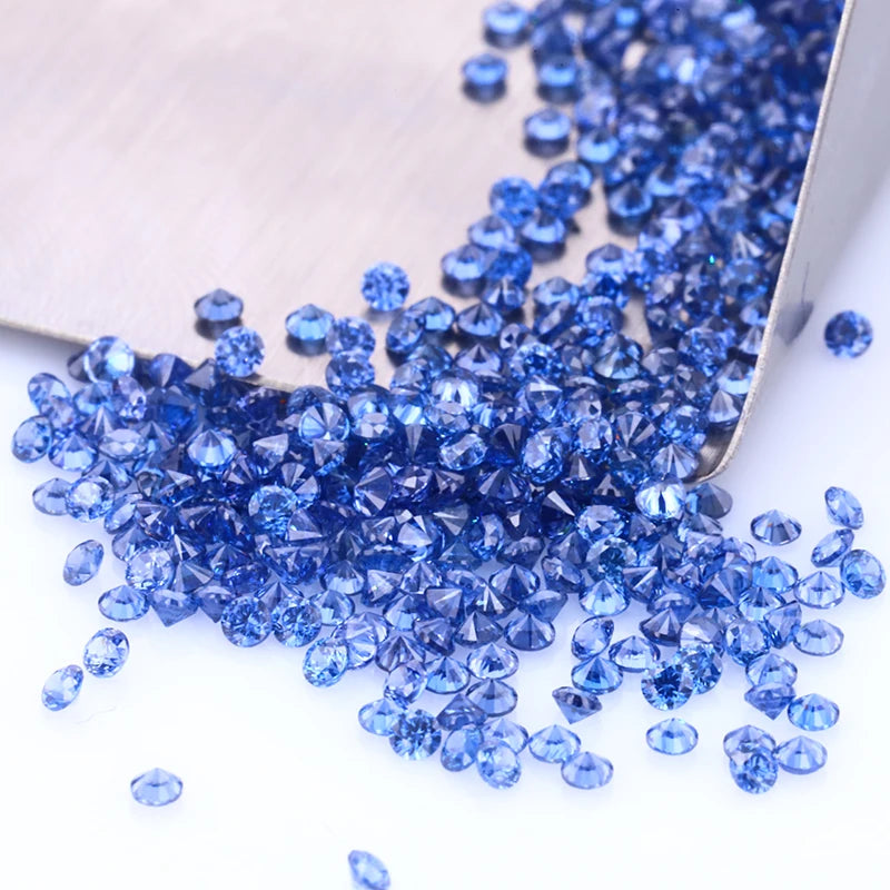 Starsgem Cz Stone Round Brilliant Cut 1mm 3mm Loose Gemstone Tanzanite Color Cubic Zirconia
