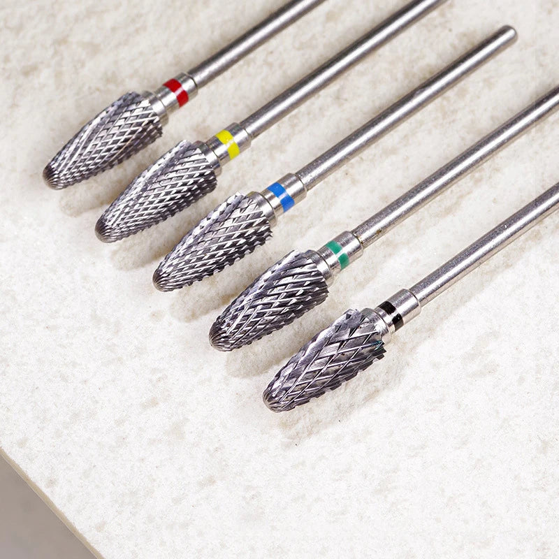 Silver Alloy Nail Drill Grinding Head for Manicure Pedicure 2.35MM Tungsten Steel Nail Art Drill Bit
