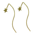 925 Sterling Silver Ear Wires Meteor Ear Threader Earrings for Women