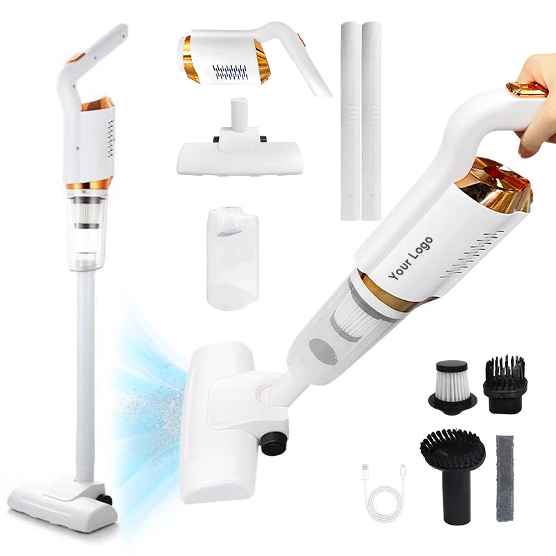 Stick Vacuum Cleaner Brush Deep Clean Hard Floor Carpets Pet Hair Clean Handheld Smart Cordless Vacuum Cleaner