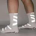For Youth Grip Custom Reflective Anti-Slip Crew High Soccer Socks with Bottom Logo-Sport Socks