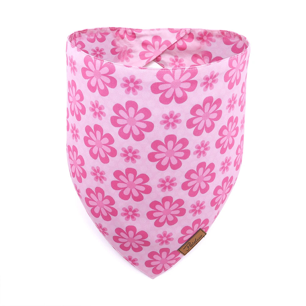 Wholesale Customized Dog Scarf Bows and Bandanas V Cut Triangle Animal Print Fashion Polyester Wool Summer Use