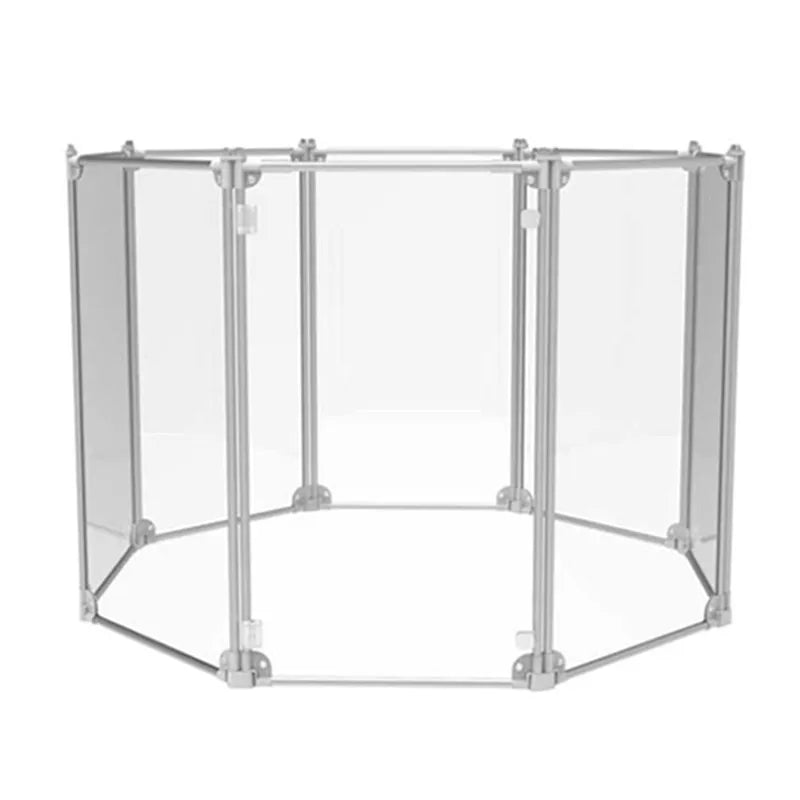 Aviation Aluminum+Acrylic Transparent Multi-shape Safety Foldable Dog Crates Cages Kennels Dog Animal Cage House Pet Playpen