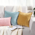 Cotton Thread Stitched Woven Solid Dyed Chenille Throw Pillow Case & Cushion Cover for Hospital and Home Use