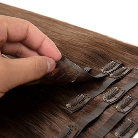 100% Human Hair Extensions Clip Ins Russian Hair 12A Double Drawn Remy Clip-in Human Hair Extension
