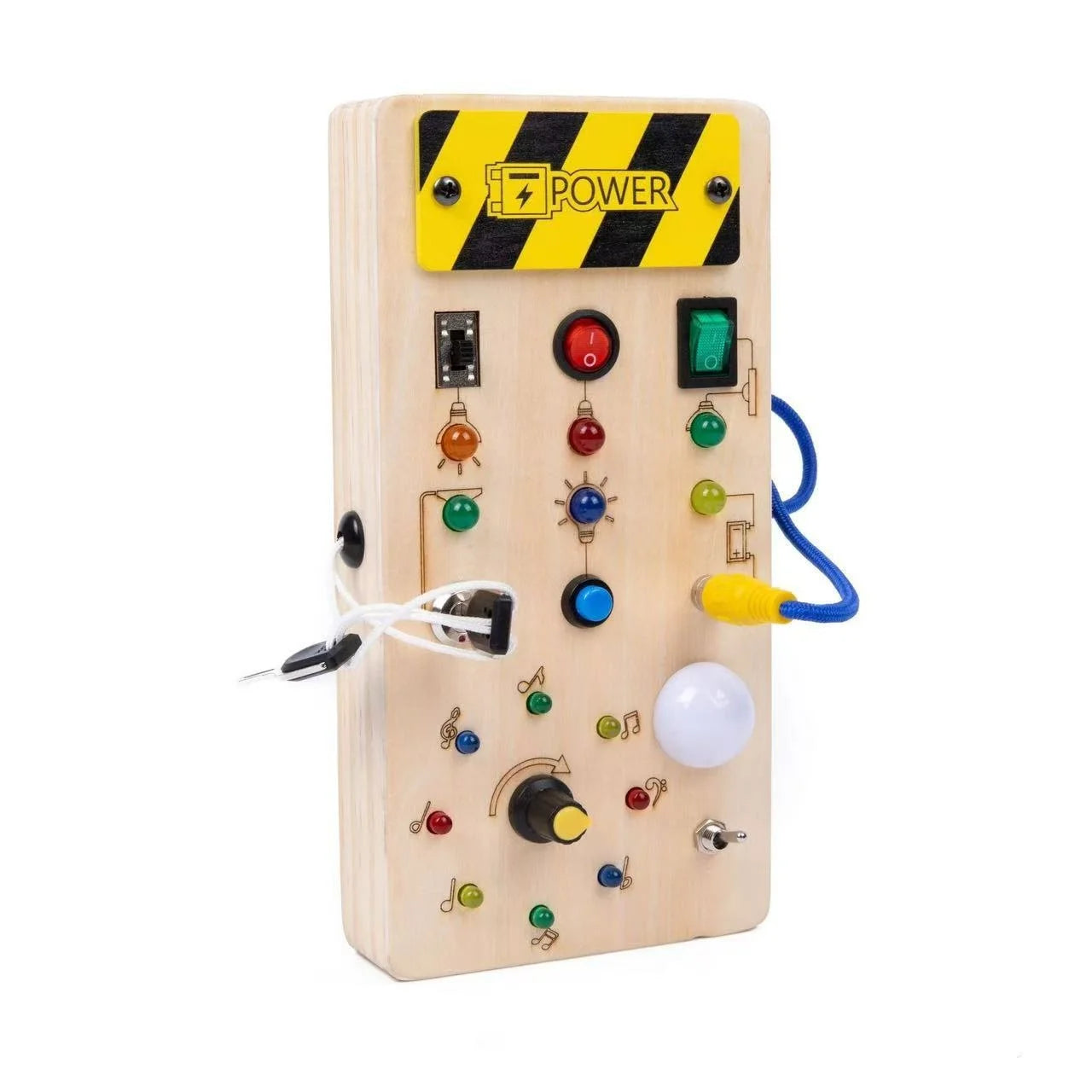 Kids Remote Control Led Lights Busy Board Montessori Toy Socket Switch Recording Sensory Game Travel Activities Educational Toys