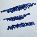 HQ GEMS a Quality Princess Cut 2.2x2.2mm 100% Thailand Natural Original Royal Blue Square Sapphire Price Per Carat