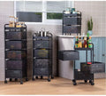 Rotating Basket Storage Rack Square Kitchen Vegetable or Fruit Storage Rack Kitchen Trolley Rolling Cart With Storage