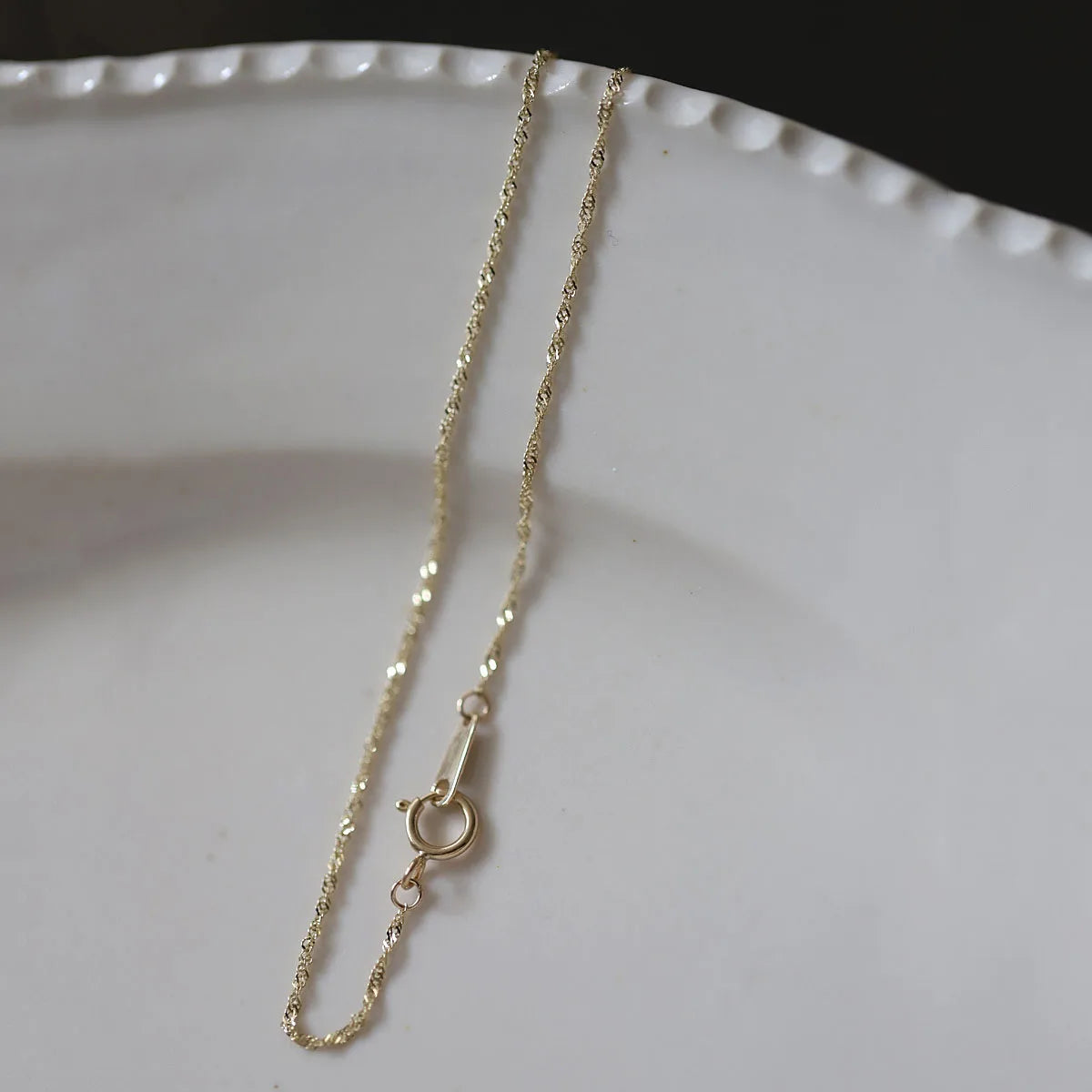 Hot Sale Minimalist INS Pure 925 Sterling Silver Solid Twisted Thin Chain Bracelets for Women Girls Jewelry