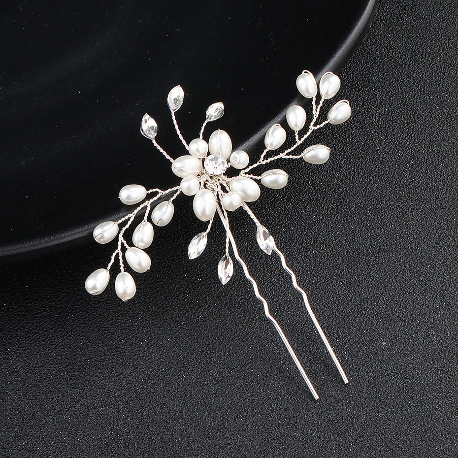 Pearl Bridal Hair Pin Bridal Sets Party Hair Accessory Wedding Flower Hair Pin