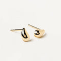 LOZRUNVE 925 Sterling Silver Minimalist Jewelry Bean Stud Earrings Men Women