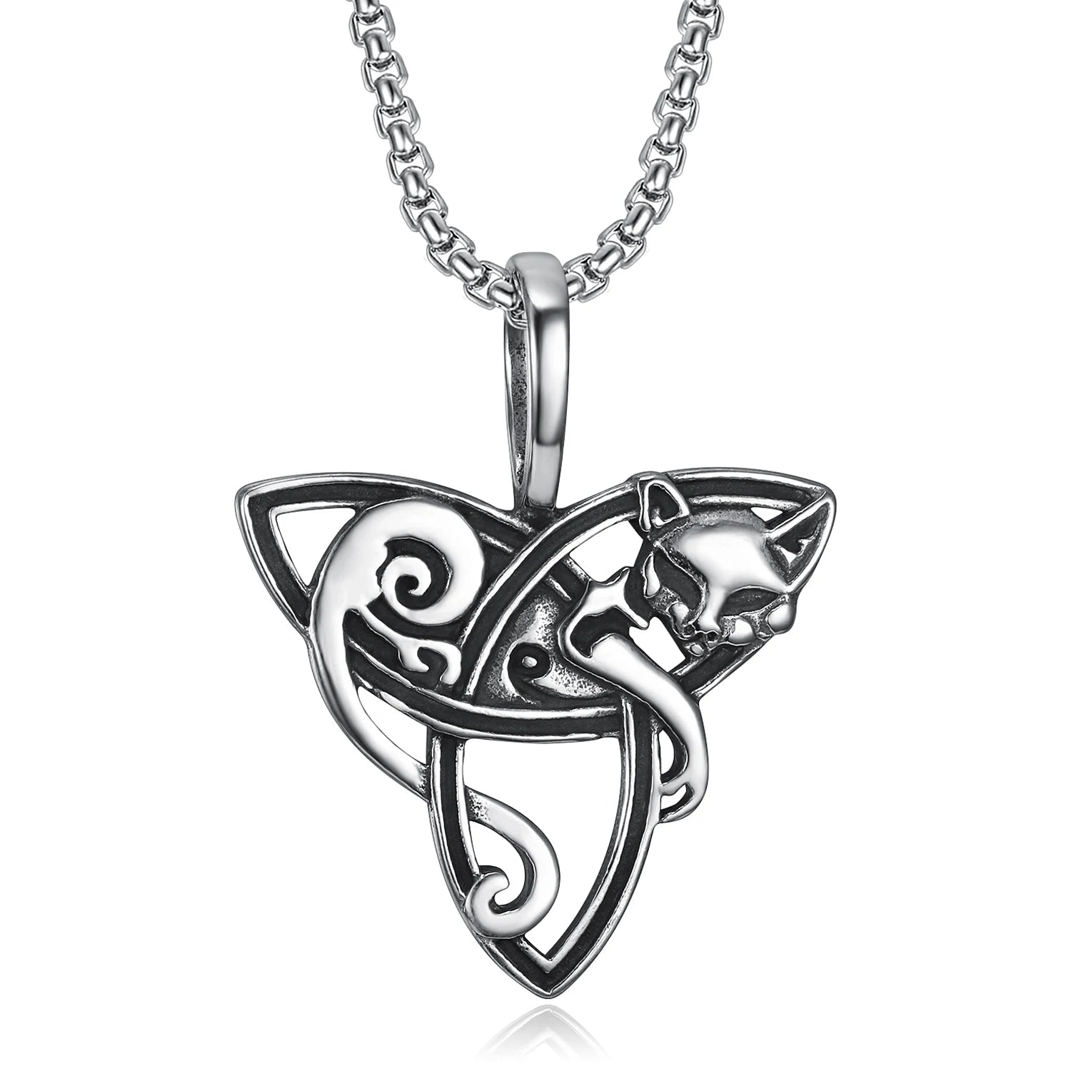 Nordic Viking Jewelry Vintage Stainless Steel Animal Symbol Viking Norse Pendant Necklaces for Men Women