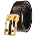 LY36-61430-8  Men's Leather Belt With Stainless Steel Buckle