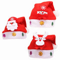 Led Festival Party Decoration Red Xmas Cap Non Woven Ultra Soft Santa Hats Children Adult Classic Santa Claus Xmas Hat