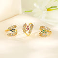 Bijouterie Oro Wholesale Thumb Vintage Color Cubic Zirconia Jewelry Style 18K Brass Gold-Plated Women'S Fashion Jewelry Rings