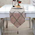 Luxury European Style Fashion Blue Flower Sequin Embroidered Dinning Home Decorations Velvet Table Runner/ Runner Children's
