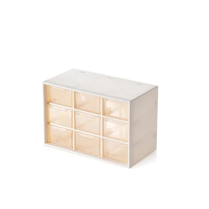 China Factory Jewelry Keeping Sundry Cosmetics Drawer Desktop Nine Drawers Storage Box for Bedroom Bathroom Office Decoration