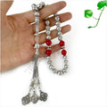 Professional Middle Eastern Silver Plated Alloy Tasbih 8R 33 Tesbih Islamic Prayer Beads Muslim Rosary Arabic Bracelet Rosary