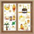 9 Pcs Ramadan Window Stickers Eid Mubarak Home Decoration 2022 Ramadan Kareem Islamic Wall Sticker Muslim Wall Decor XJ0199
