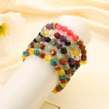 Stylish 8mm Amethyst Tungsten Faceted Stone Beaded Bracelet Trendy Natural Gift