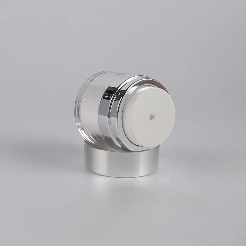 Customized Gloss White Skincare Cream Pot Jar New Design Empty Bottles in 15g 30g 50g for Cosmetic Use Plastic Cap