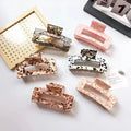 New Arrival Korean Women Large Size Leopard Print  Acetate 13 cm Hair Claw Clips Fashion Shark Clips for Girls Hair Accessories