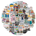 50PCS Cartoon cute cat reading book lovers gift bookish sticker