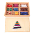 Montessori Children Wooden Color Sorting Math Beads Game Early Educational Teaching Aids Learning Toys for Kids
