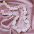Goldleaf Gems Natural Fresh Water Baroque Pearls 14-20mm Pearl Strand Loose Pearls with Two-sided Light