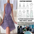 OEM ODM Manufacturer Simple Classic Summer Style Sleeveless Women Design Clothing Modern Mini Falbala Elegant Slim Dresses