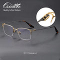 Luxury Brand Titanium Optical Frames Glasses Half Manufacturer Wholesale Semi Eyewear Computer Eyeglasses Custom Logo Tiny Alloy