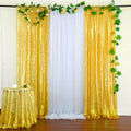 BH-264 Golden Sequin Backdrop Curtain Panels Stage Wedding Party Background Drapes