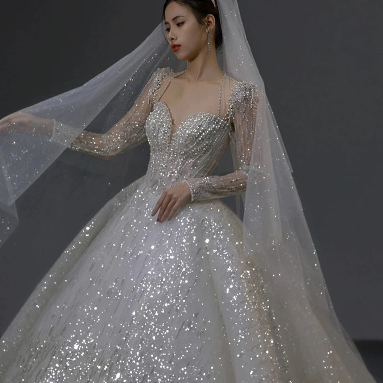 Guangzhou Auyan 2024 Mermaid 2024 Summer African Bride Large Size Waist Fishtail Style Foreign Master Wedding Dress