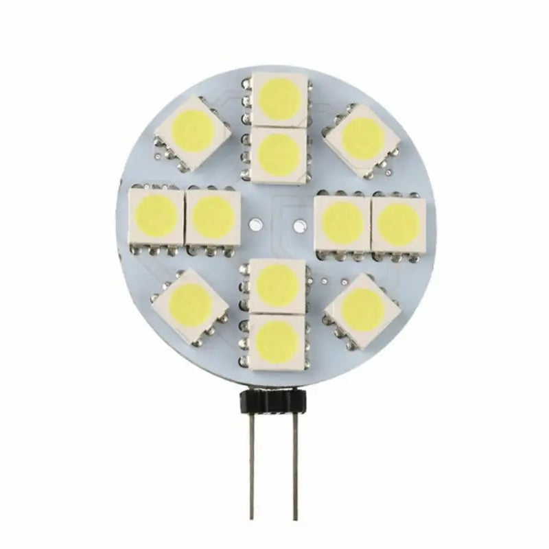 G4 DC 12V 5050 SMD 6/9/12 LED Car Boat Light Pure/Warm White Round Bulb Lamp