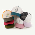 Custom Two Tone Trucker Mesh Hat 5 Panel Embroidery logo Foam Trucker Cap