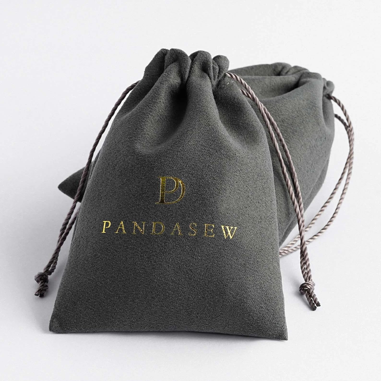 PandaSew Custom logo Printed Small Mini Velvet Suede Drawstring Pouch Bag for Jewelry