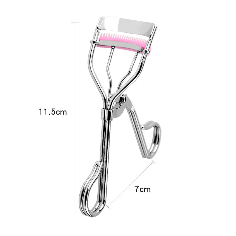 FOCSTAR BT3050 Metal Eyelash Curler with Built-in Comb and Brush Eye Lash Curler Tool