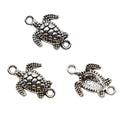100pcs Metal Tibetan Silver Sea Turtle Tortoise Charms Ocean Animals  Crafts Pendants for Jewelry Making 21*14mm