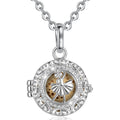 Merryshine New Aromatherapy Openable Essential Oil Diffuser Locket Pendant Silver Necklace Woman