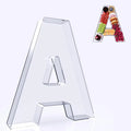 Acrylic Letter Charcuterie Box Alphabet Number Shaped Form Tray for Birthday Party Decorative Serving Plates Display Candy