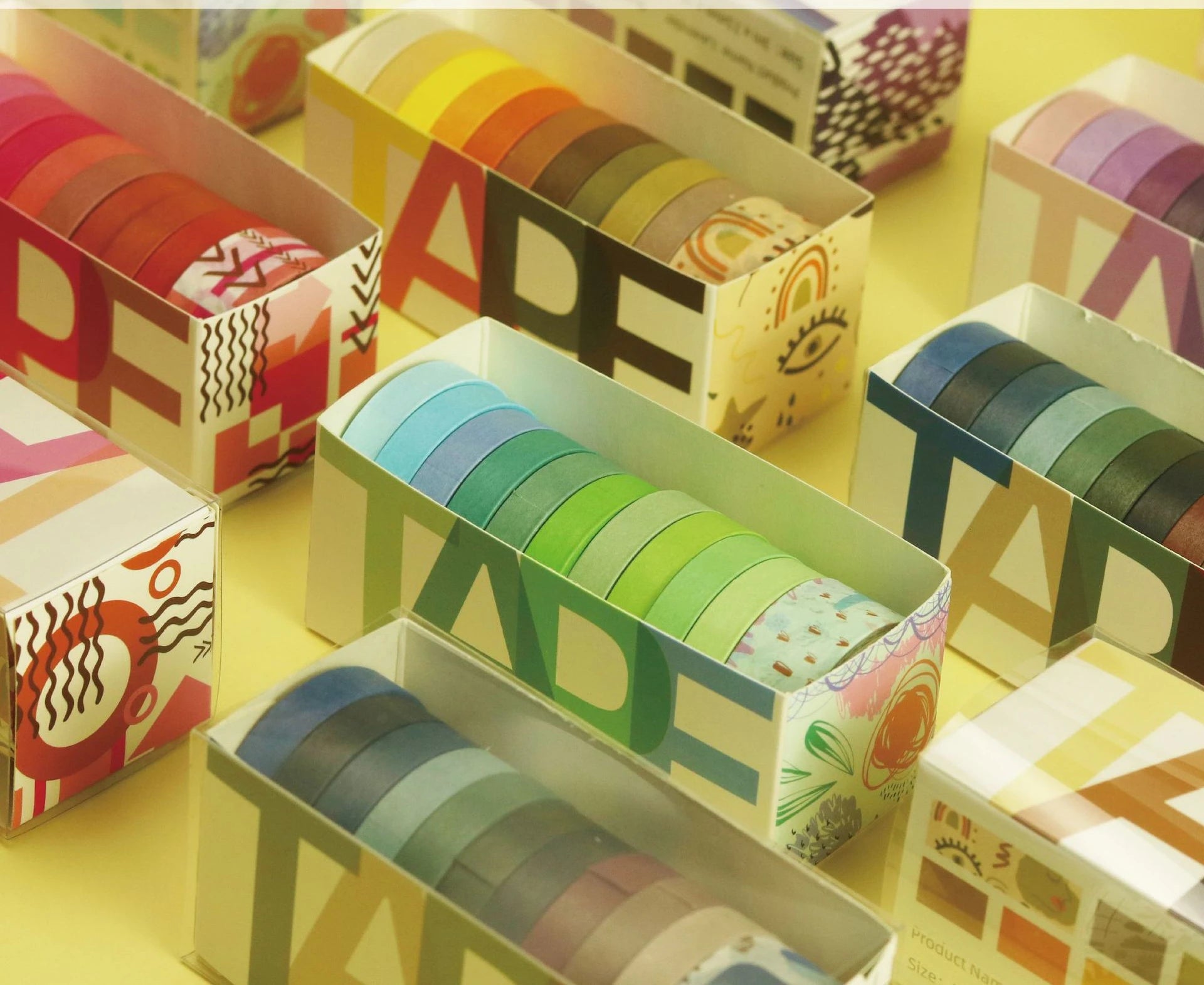 Cute Solid rainbow Block Washi Tapes Lot Diary Journal Hand Craft Decorative DIY Masking Tapes Stationery Supplies 11Rolls/box
