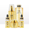Private Label Organic Facial Set Glowing Whitening Anti Aging 24k Gold Serum Cream Beauty Facial Skin Care Products Facial Set