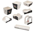China Manufacturer's New Design 12*8.2*10cm Embossed Paper Bakery Box Window Handle for Cake Packing Food Storage Gifts