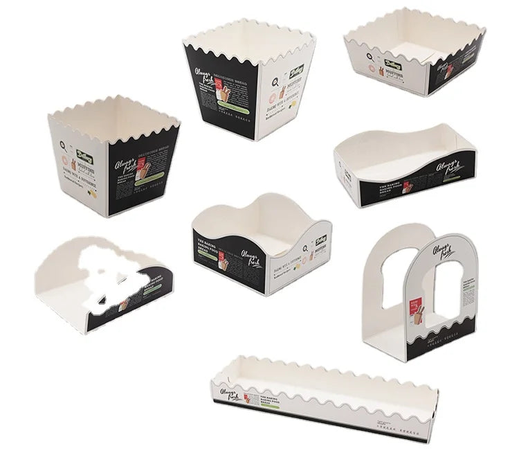 China Manufacturer's New Design 12*8.2*10cm Embossed Paper Bakery Box Window Handle for Cake Packing Food Storage Gifts