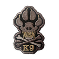 K9 Service Dog Patch Embroidered 3D Skeleton Cross Bone Badges Denim Fabric Woven Clothing 2D Iron-On PVC Silicone Leather