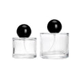 Luxury 30ml 50ml 100ml Quality PAEFUM Round Flat Shoulder Glass Perfume Bottle With Round Gold Silver Cap