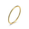 Wholesale 1mm Stainless Steel Dainty Thin Stackable Band Rings 3 Tone Smooth Plain Finger Rings Trendy Minimalist Women Jewelry