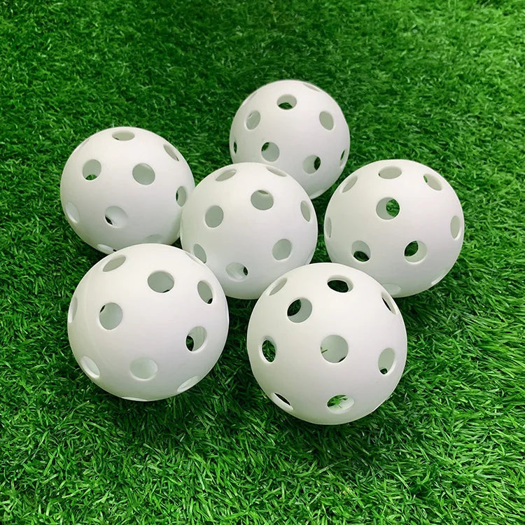 Customized Logo 72mm 26 Holes Floorball Indoor Practice Pickball Eco Friendly PE Materials