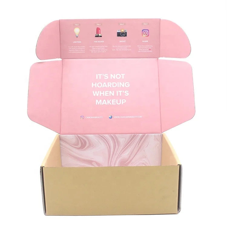 Custom Kraft Paper Packing T-Shirt Mailing Corrugated Cardboard Box Packaging Shipping Boxes Custom Logo